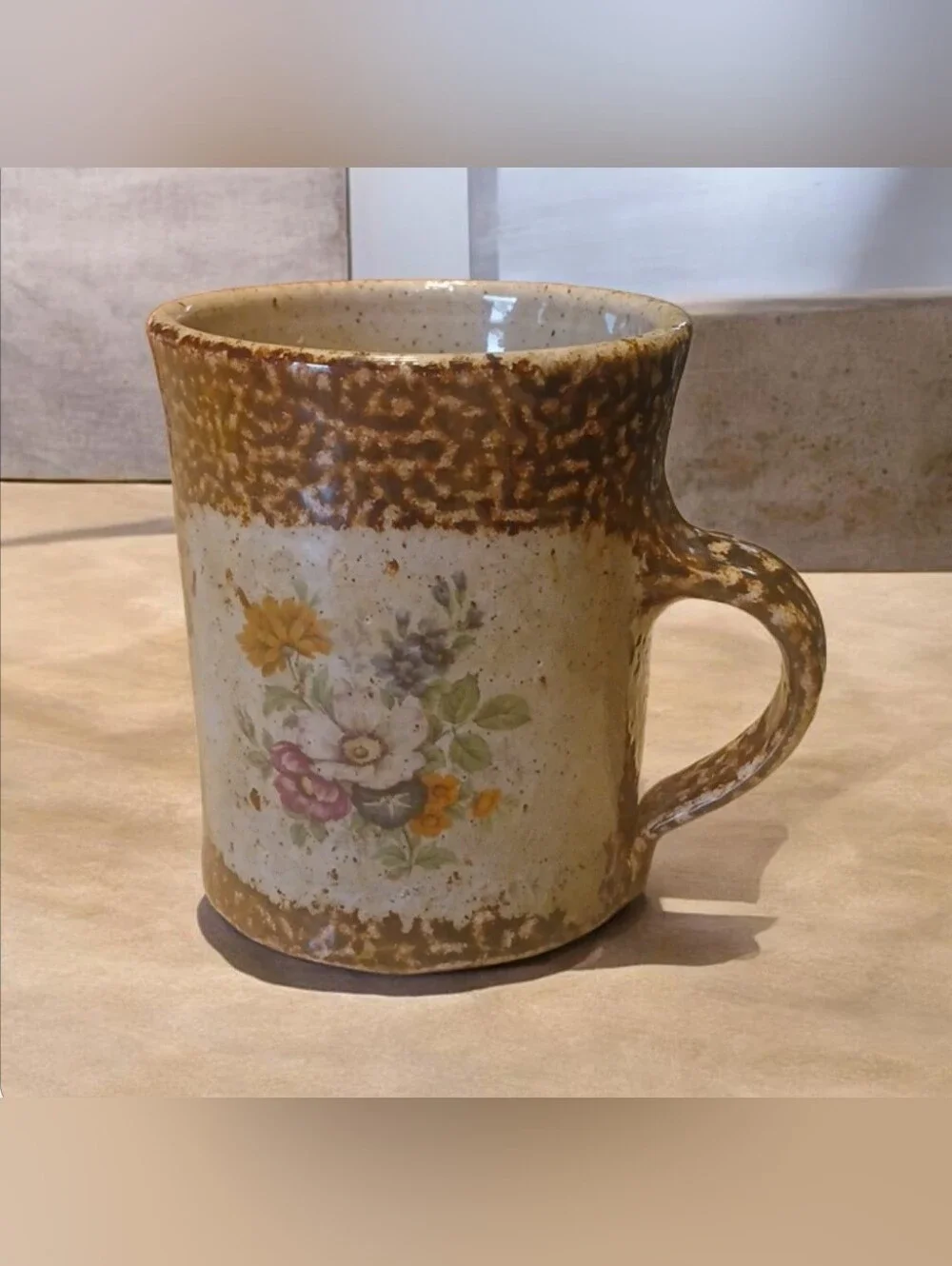 Stoneware Hand-Thrown | Rustic Salt Works Mug From Maine